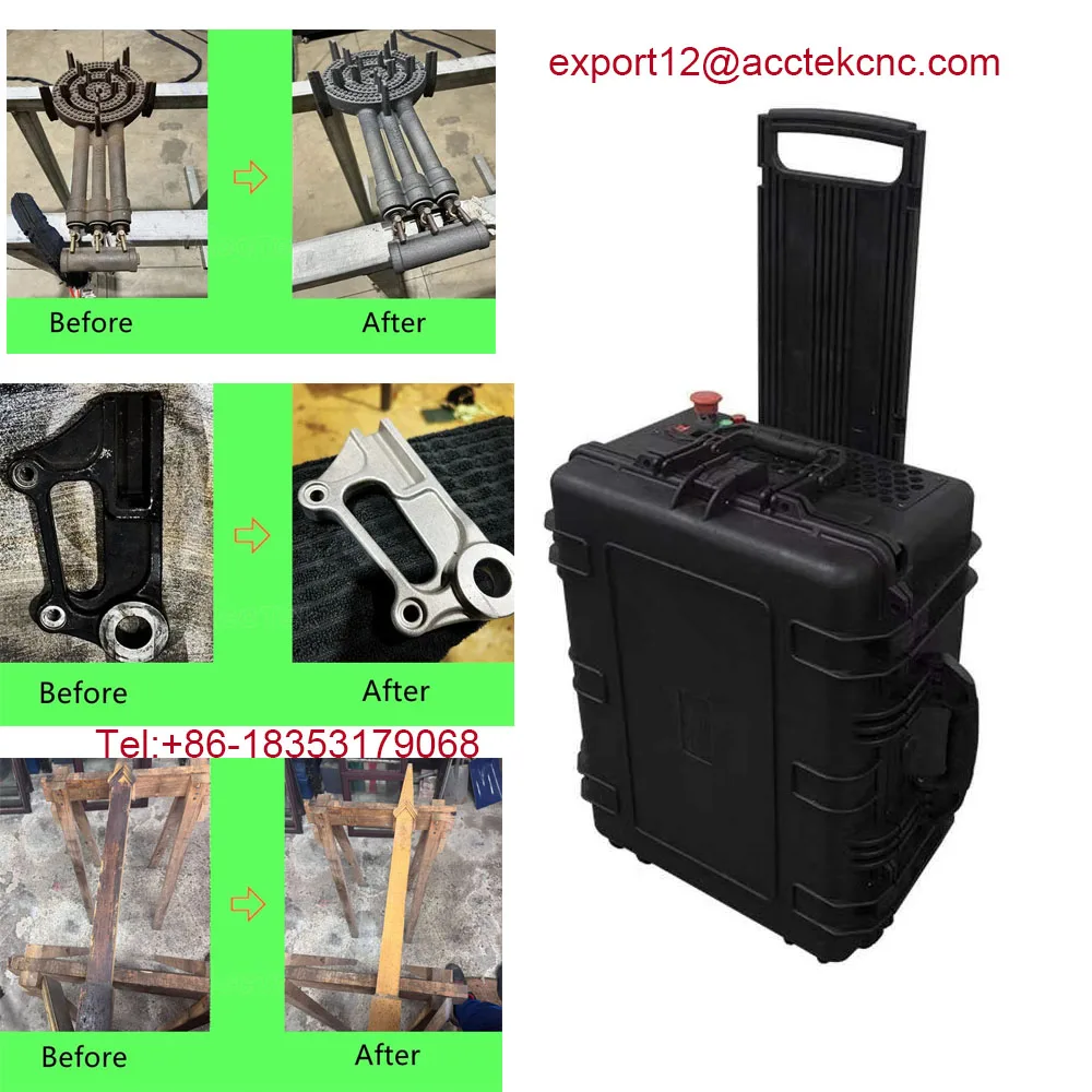 Rust Surface Paint Removing 200w 300w 500w Cleaner for Metal Luggage Backpack Pulse Fiber Laser Cleaning Machine Handheld