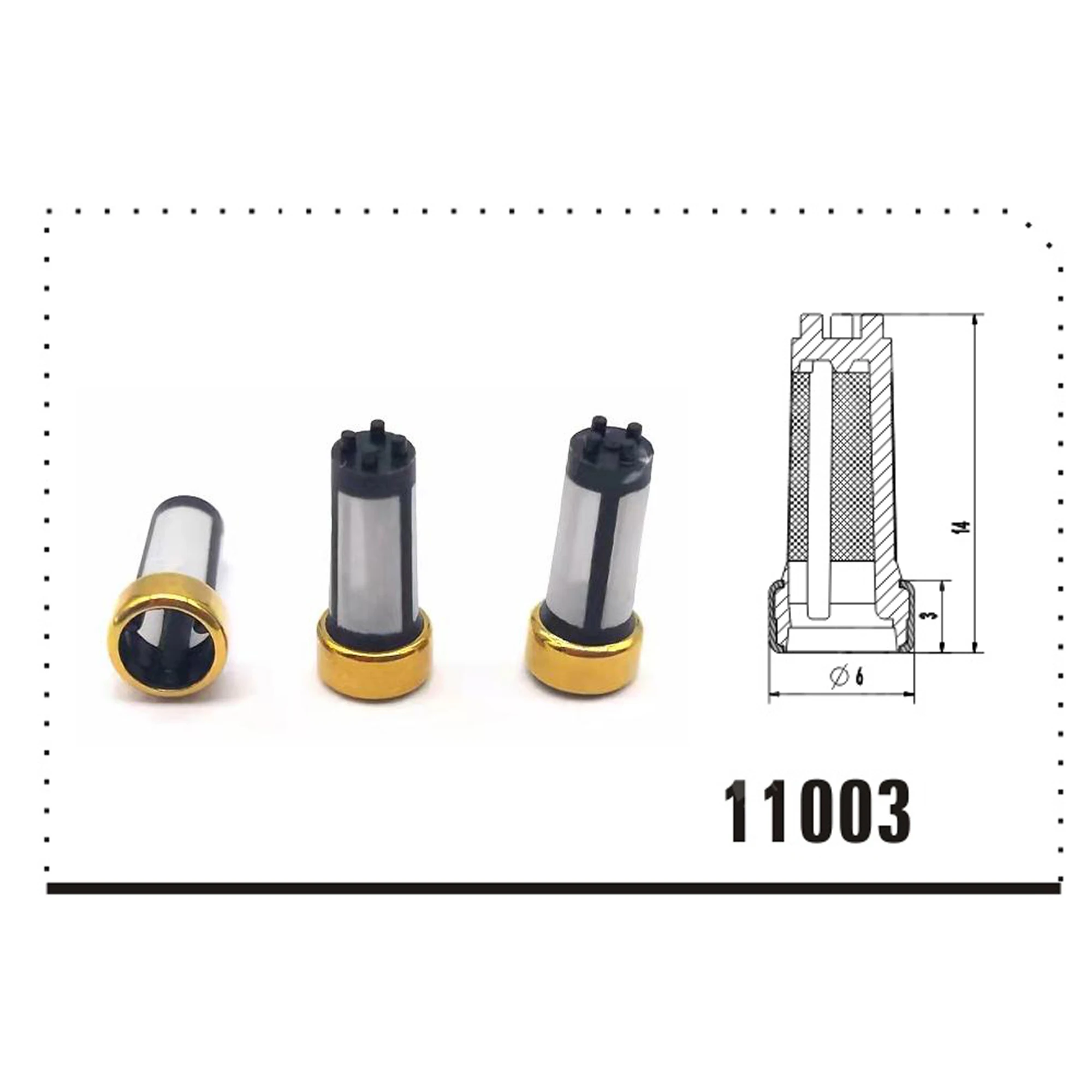 Free Shipping 500pcs Fuel Injector Micro Filter for japan cars 6*3*14mm