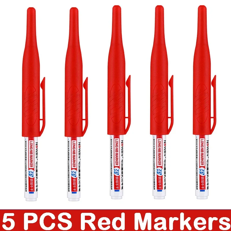 Deep Hole Long Nib Markers for Waterproof Art and Woodworking