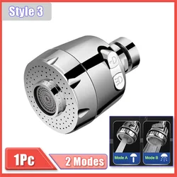 Universal Kitchen Faucet Adapter with 360° Rotation & Water-Saving Nozzle (2 Modes)