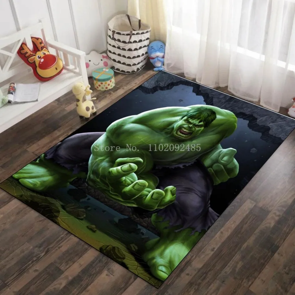 Disney Hulk Super Hero Carpet Boys Bedroom Bathroom Entrance Doormat Bath Indoor Floor Rugs