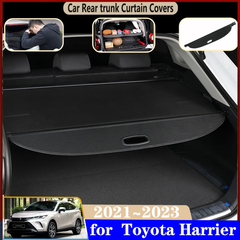 

Автомобильная занавеска для багажника Toyota Harrier Venza XU80 2021 2022 2023, багажник автомобиля, грузовые Чехлы, задняя занавеска, выдвижная, пространство, аксессуары