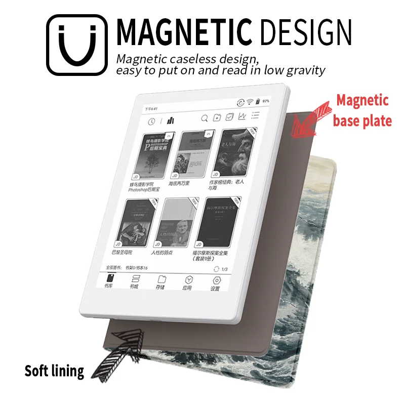 Ultra-Thin Magnetic Smart Tablet Cover with Auto Wake-Up Function and Artistic Design