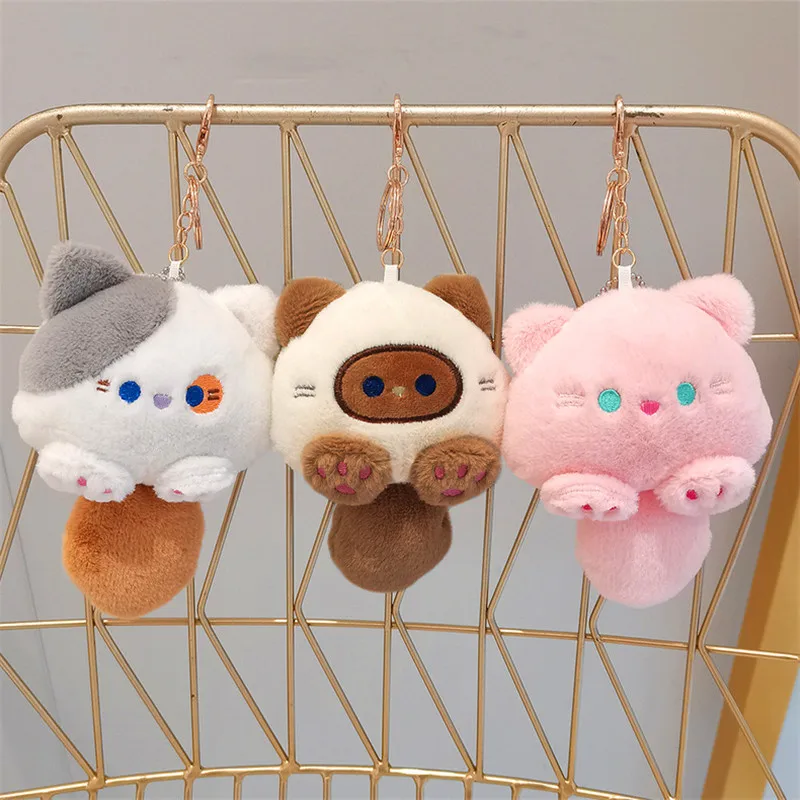 Cartoon Cat Doll Plush Pendant Creative Hangings Ornament Cute Key Pendant Bag Accessories Bag Pendant Car Keys Accessories 3