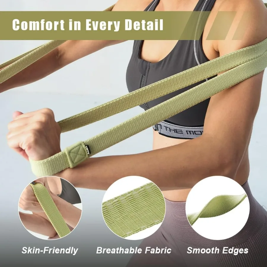 Fabric Resistance Bands for Men & Women | Long Exercise Band for Workout, Stretch, Yoga, Full Body Training | Soft Mesh Cloth, N