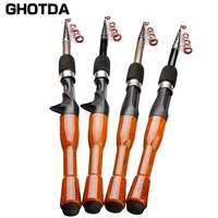 1.3M 1.6M 1.8M Mini Short Fishing Rods Portable Carbon Fiber Lure Rod Telescopic Casting Spinning Travel Lure Fishing Equipment
