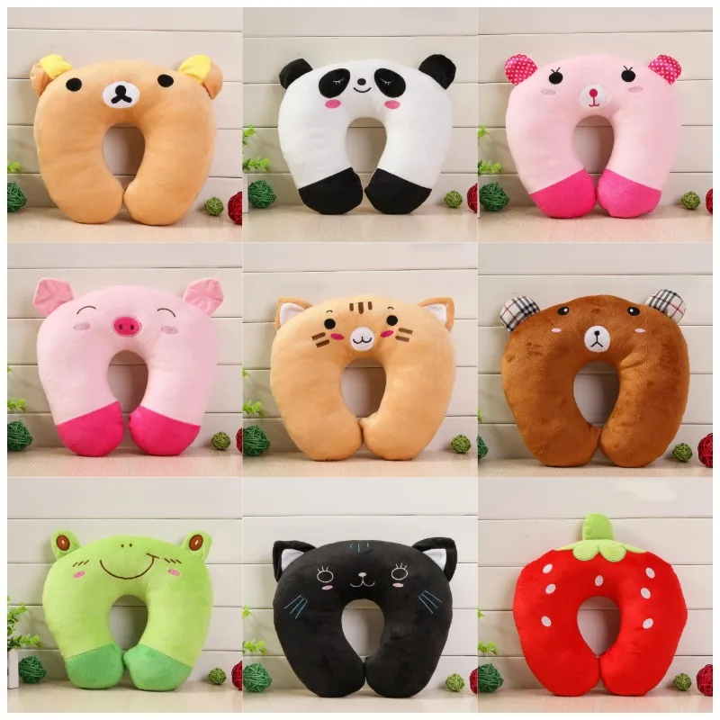 Cute Animal Pillow  Baby Cervical Spine Neck Travel Portable for Children Lovely Panda Sleep Neck Protection Pillow