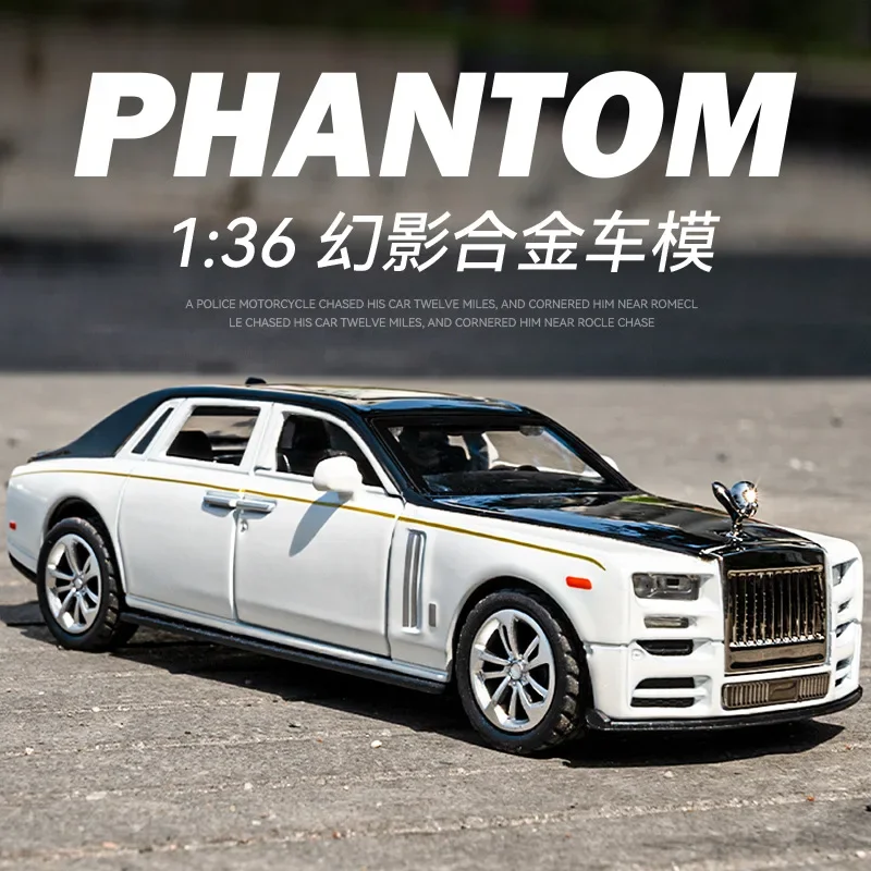 

1/36 Scale Rolls-Royce Phantom Diecast Alloy Pull Back Car Collectable Toy Gifts for Children