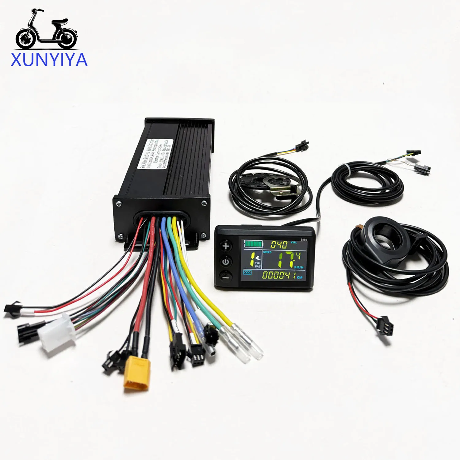 40A 1000W-2000W 사인파 브러시리스 모터 컨트롤러 36V 48V 64V S866 컬러 LCD 디스플레이+ PAS + 스로틀 키트 (전기 자전거용)