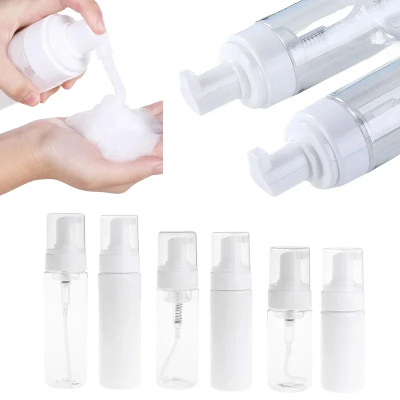 

2Pcs 30ml-200ml Plastic Foam Pump Bottle Portable Travel Foaming Bottles with Pump Refillable Lotion shampoo Dispenser Container