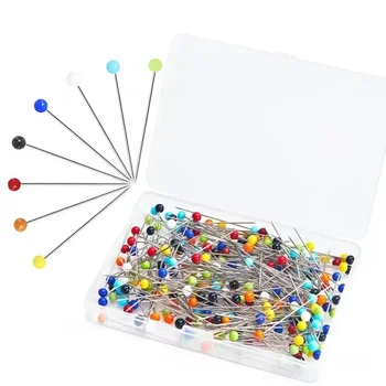 Stainless Steel Glass Head Pins 1