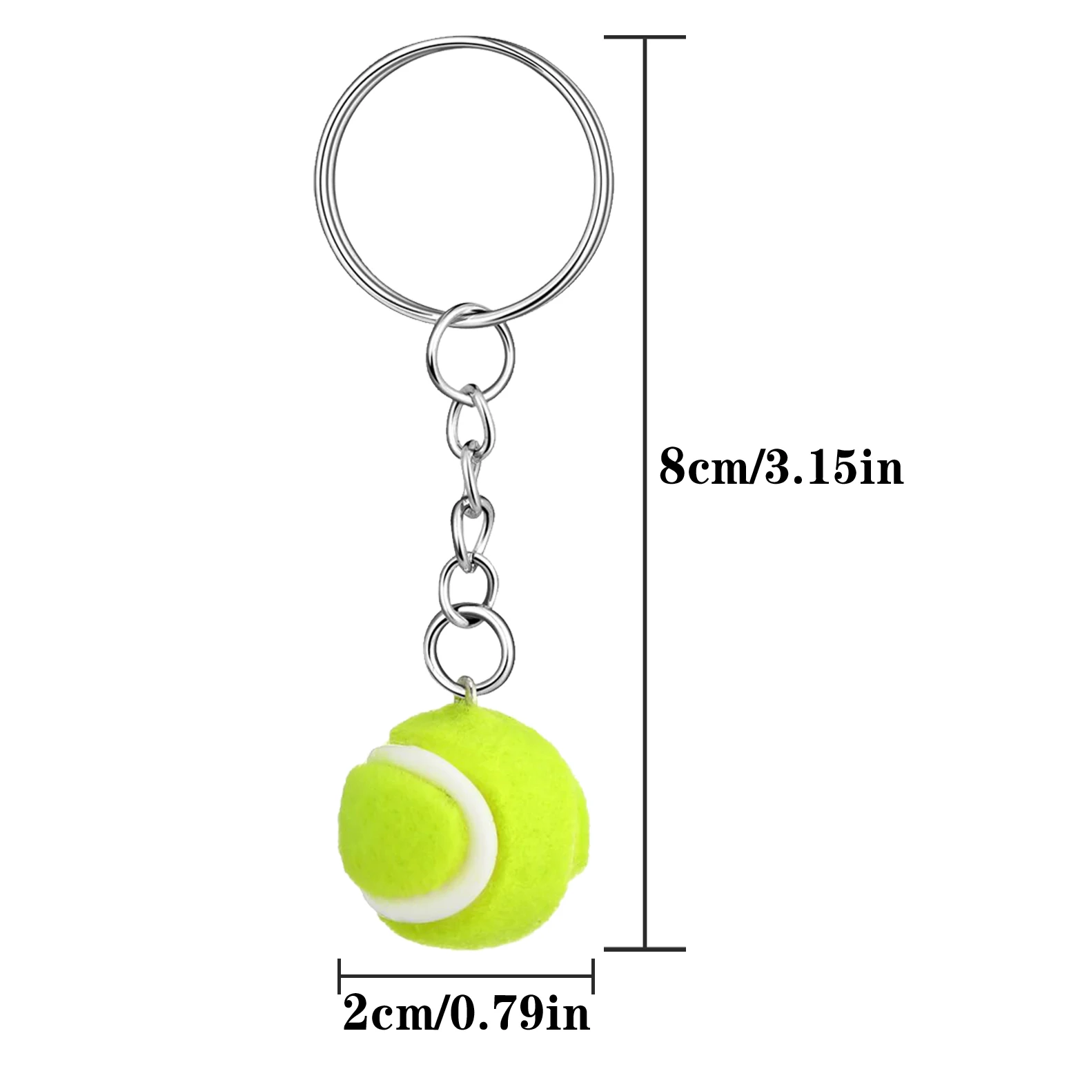 Beaupretty Portachiavi Souvenir a Forma di Pallina da Tennis