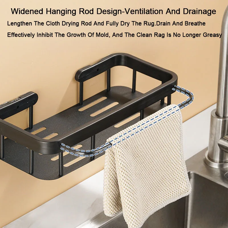 Multifunctional Kitchen Rack 1 PC Spice Storage Rack Wall Mounted Kitchen Utensil Shovel Hook for Items Storage