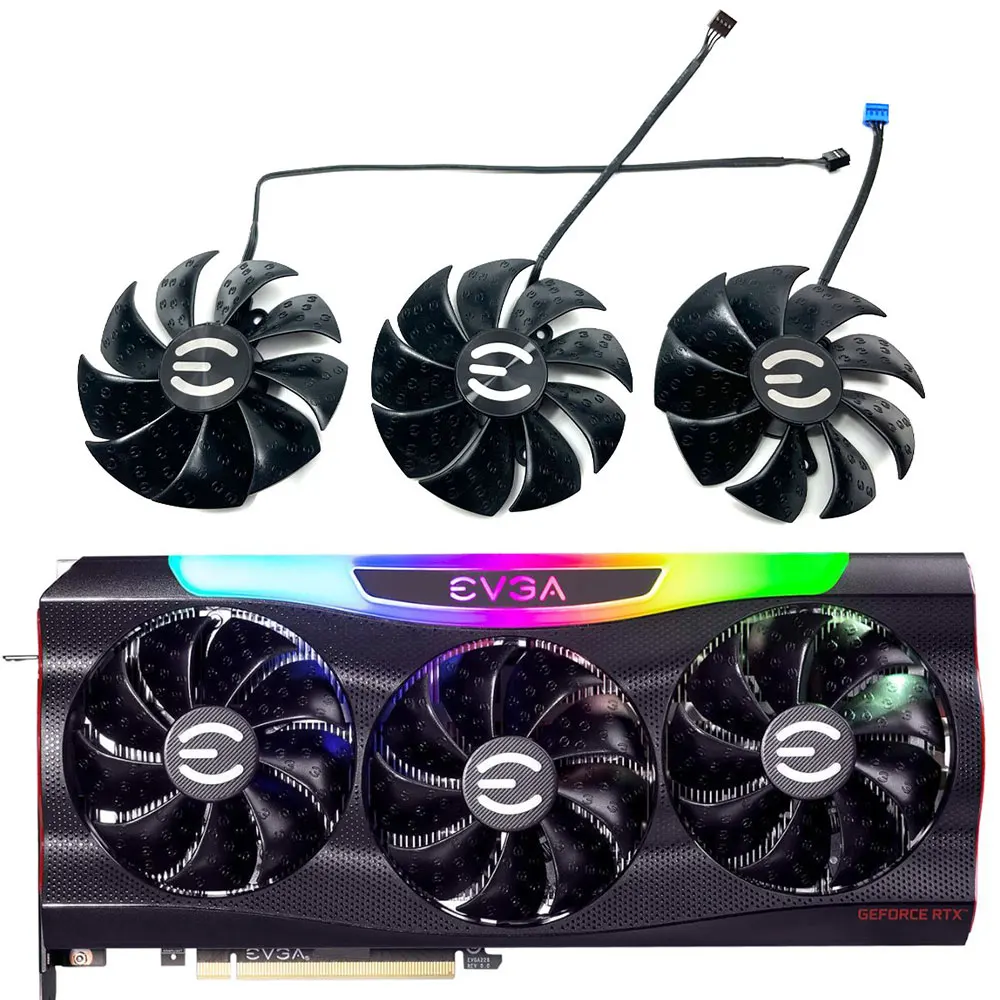 Muslimate Rtx3080 Ftw3 Ultra Gaming Gpu Fan, Per Evga Rtx3090, 3080Ti, 3080, 3070Ti, 3070 Ftw3 Ultra Gaming Video Card Ventola Di Raffreddamento