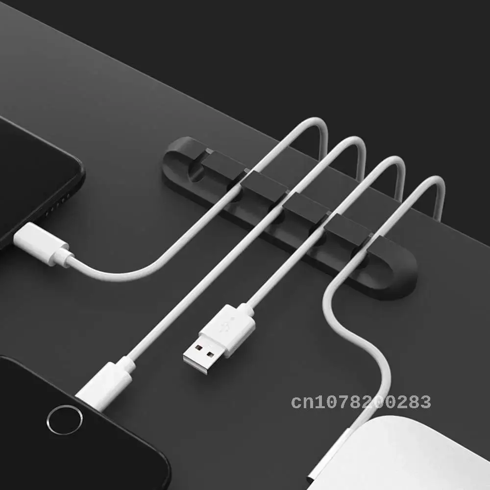 

Cable Holder Clips Cable Cord Wire Organizer Silicone USB Cable Winder Management Clips Self Adhesive for Mouse Keyboard Headset