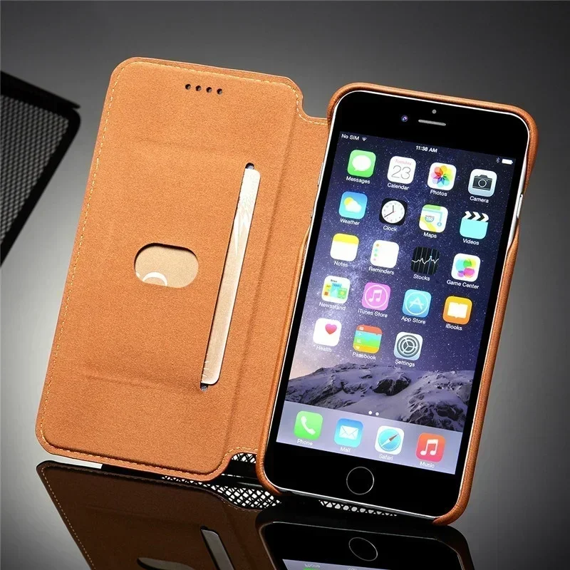 iPhone - みけ LC.imeeke レトロ マグネット式 フリップ レザーケース iPhone