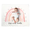 Flannel Baby Milestone Blanket Baby Photography Blanket Props Receving Background Baby Monthly Record Growth Photography Props 4