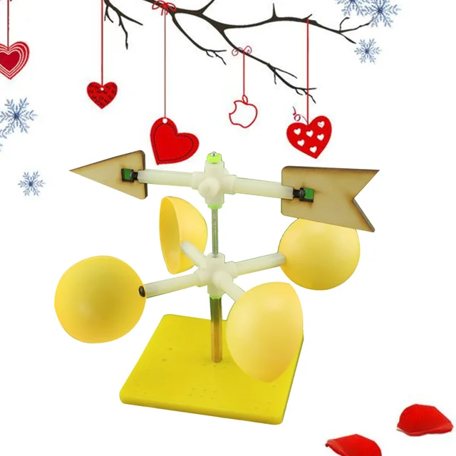 Időjárási Lapátos Szélgyűek Tudomány Kitfor Toys Station Diy Weathervane Összeszerelési Modell Szélmalom Plasztikumok Tudományos - Image 6