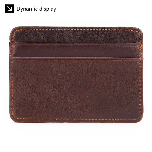 New Cow Leather Men's Card Bag Coin Purse Slim Credit Card Holder Wallet For Men and Women ID Card Pocket - Image 11