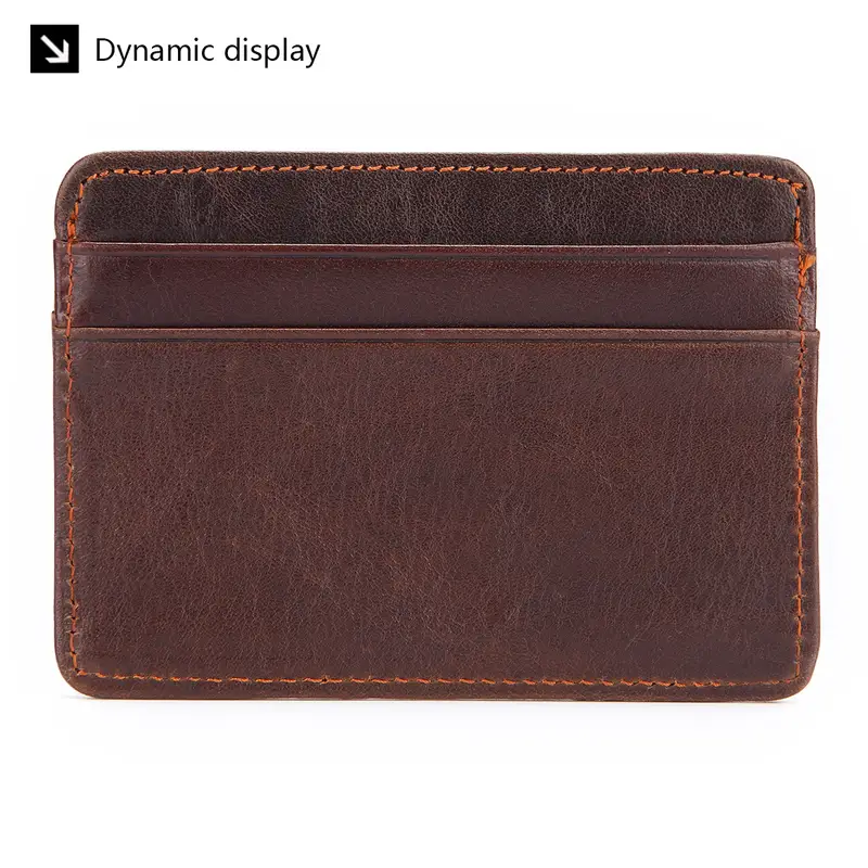 New Cow Leather Men's Card Bag Coin Purse Slim Credit Card Holder Wallet For Men and Women ID Card Pocket - Image 11