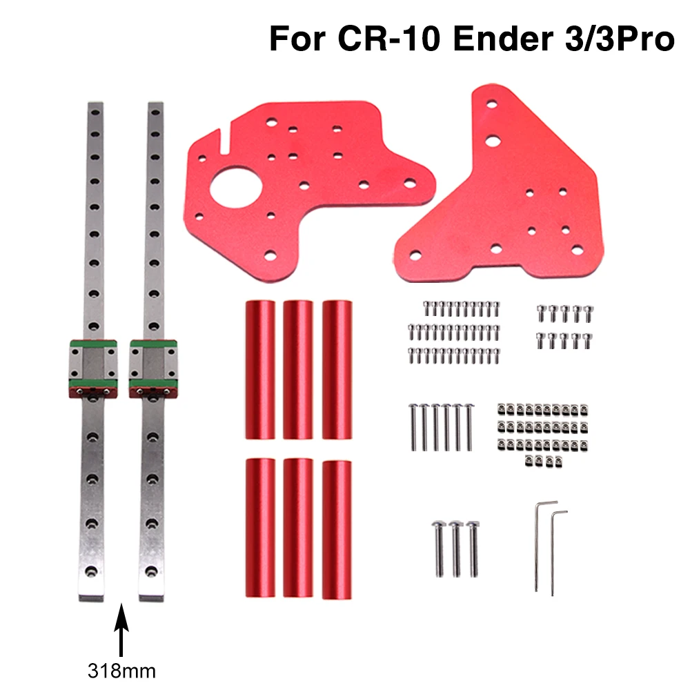 Ender 3 CR10 Dual Z Axis MGN12C Linear Rails Upgrade Kits With Fix Plate Screw Set For Pro/Ende-3V2 CR-10/S S4 S5 CR10V2/PRO