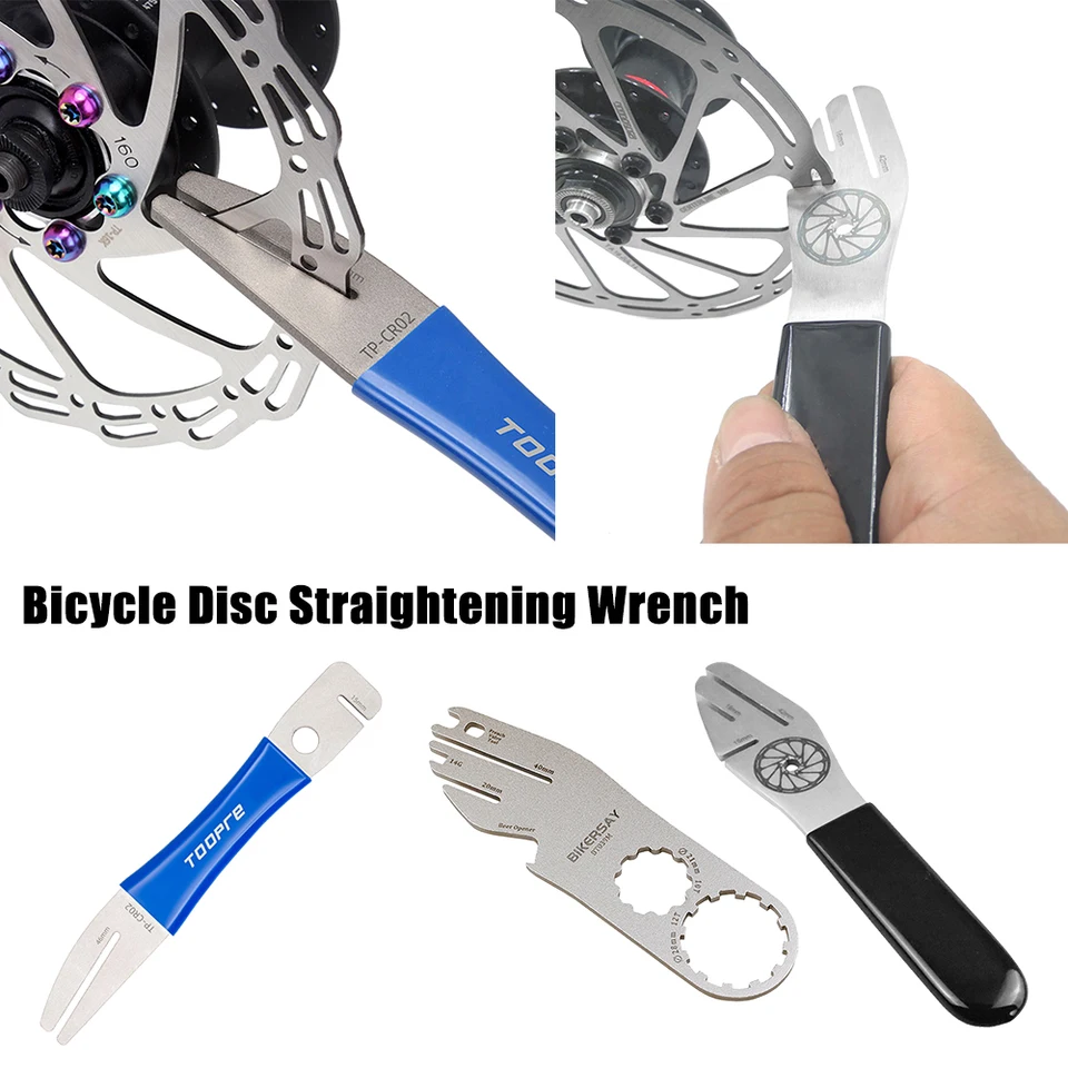 Kit Outil Réglage Frein à Disque Vélo - 3 Pièces + 8 Plaquettes, Acier Inoxydable, Pour VTT Et Vélo De Course