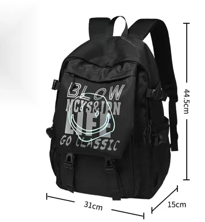 Neue koreanische Version des modischen Computer-Mittelschülers, großer, lächelnder Rucksack für Männer und_voghion.com