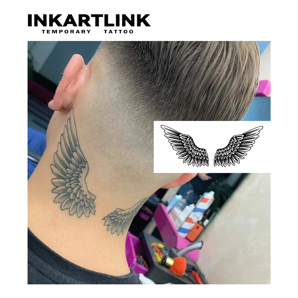 Wing Temporary Tattoo,Lasts To 15 Days New Technology Magic Waterproof Semi Permanent Sticker. 2