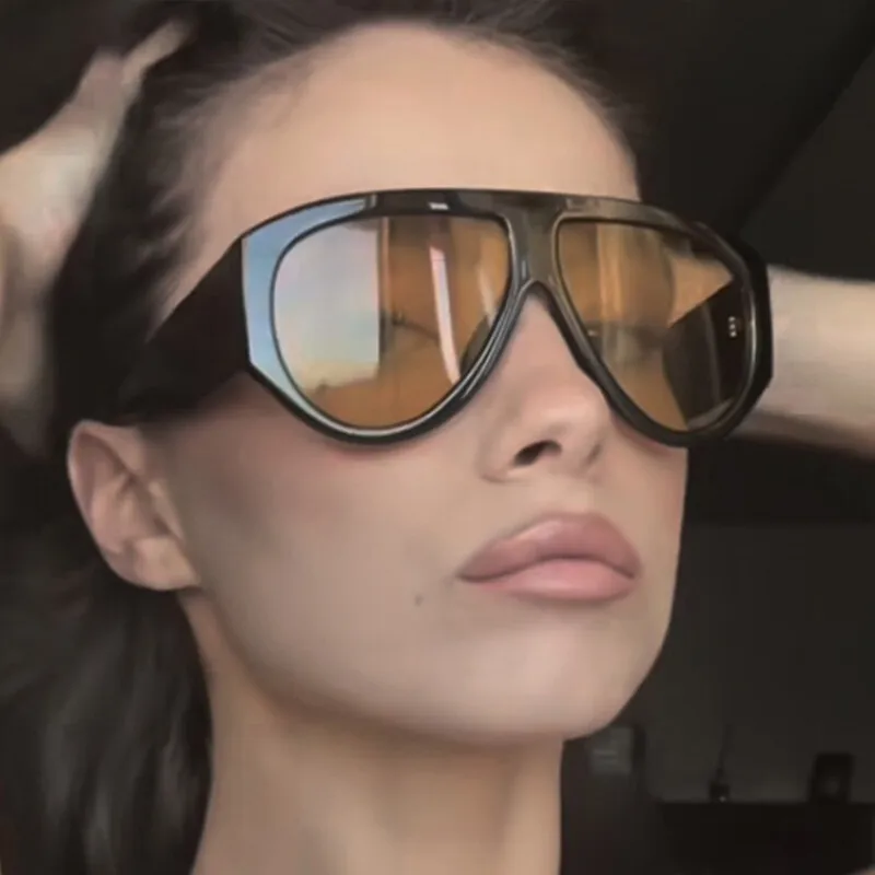 Luxury Oversized Pilot Sunglasses with Windproof Trendy Shades
