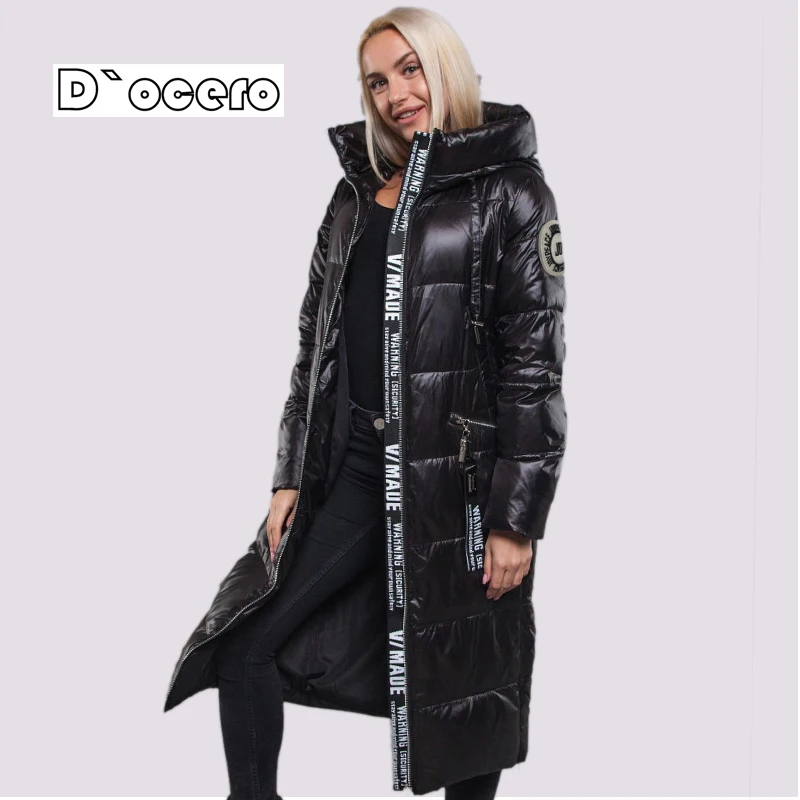 

DOCERO 2022 Новый Модный Зимний пуховик для женщин X-Long толстые парки с капюшоном женское Стеганое пальто теплое стеганое верхняя одежда
