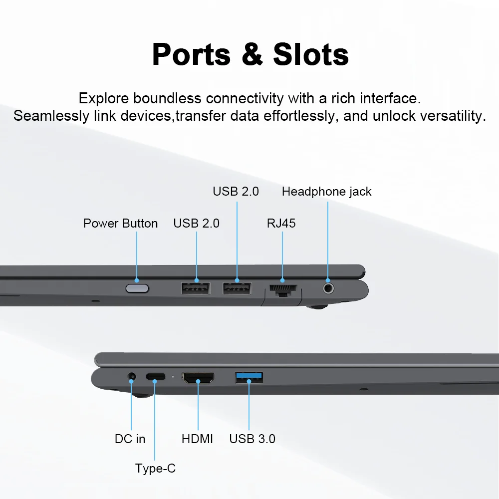 Ninkear-ordenador portátil YBOOK15 AMD Ryzen 3 3200U, 15,6 pulgadas, 360 °, Flip FHD, IPS, pantalla táctil de 1920x1080, 16G + 512GB, Teclado retroiluminado, Windows 11 - Imagen 6