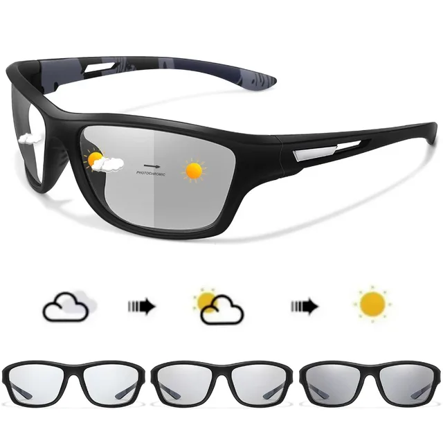 Lunettes de soleil photochromiques de marque pour moto, pour hommes et femmes, pour le cyclisme en plein air, la conduite, la randonnée, la pêche, protection UV400 1