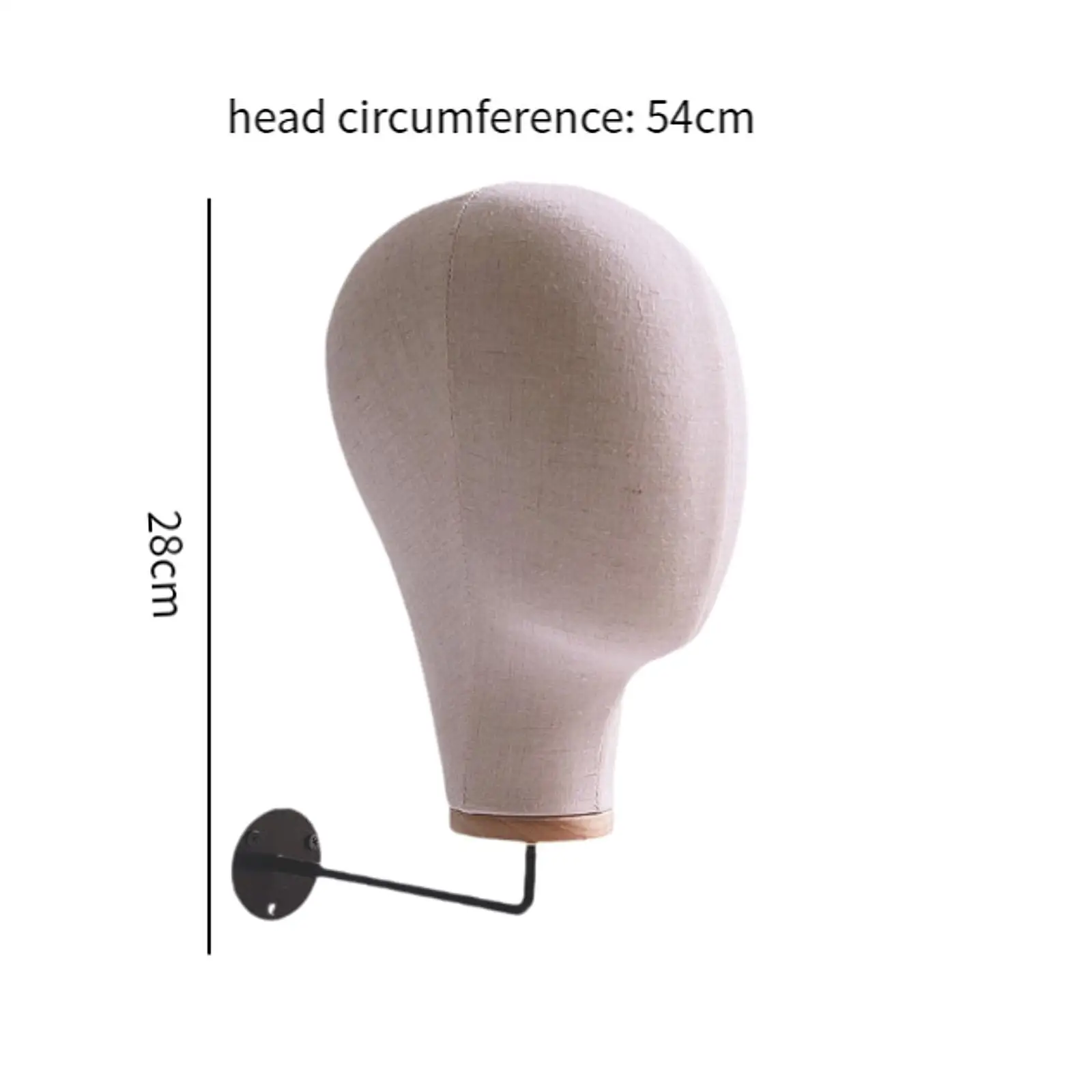 Manikin Head Wig Display Holder Creative Linen Head with Hook Hat Display Head for Beginner Hairdresser Training Home Salon