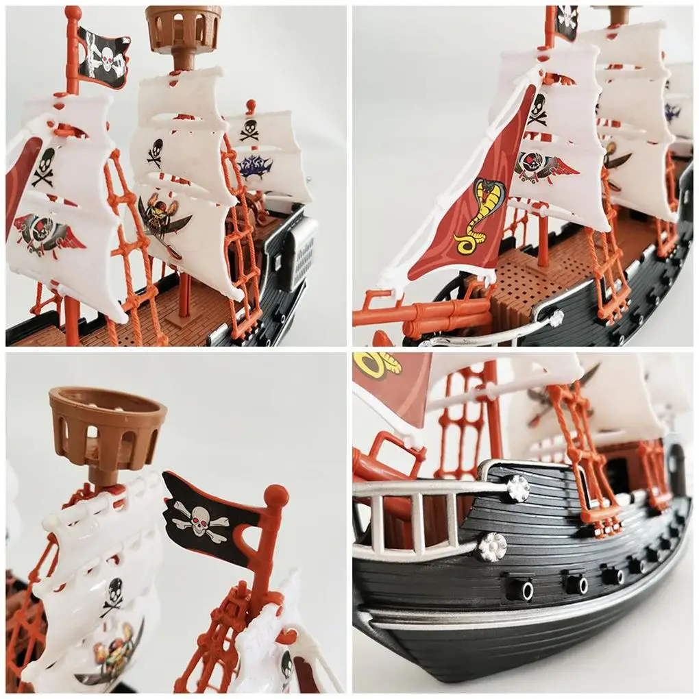 Kids Pirate Toys Pirates Ship Plaything Interesting Unique Boats Model Playthings Table Ornament Boat Toy for Home Kindergarten 6