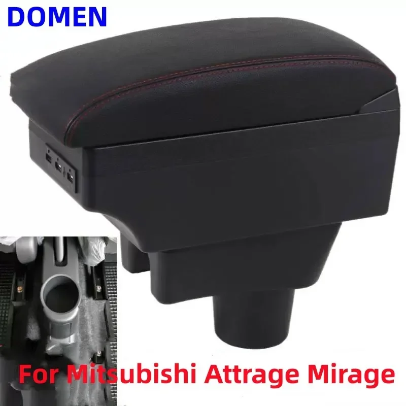 For Mitsubishi Attrage Mirage Armrest For Mitsubishi Mirage Space Star Car armrest Box Retrofit parts car accessorie Storage box