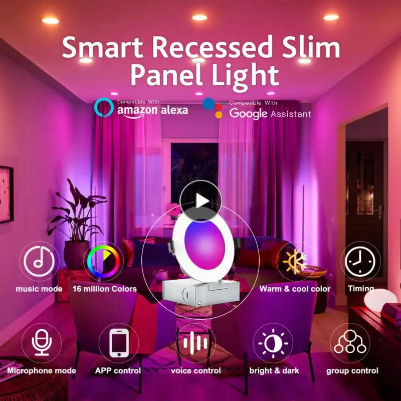 

Умный светодиодный потолочный светильник, 120 В, 9 Вт,-В переменного тока