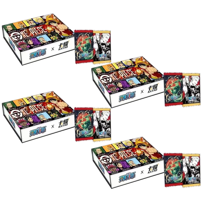 

4BOX One Piece Cards KAYAO Avengers Collection Anime Character Q Version Of The Cute Style Series Wipeable Hand Painting Cards