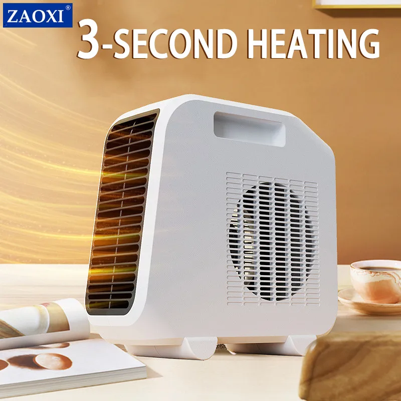 

ZAOXI Mini Electric Heater PTC Ceramic Heating Warm Air Blower Safe Portable Desktop Fan Heater Home Office Bass Noise Reduction
