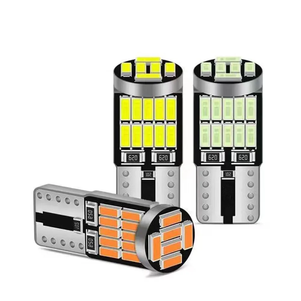 10PCS T10 W5W 194 501 Led Canbus No Error Car Interior Light 26 SMD 4014 Chip Pure White Instrument Lights Lamp Auto Bulb 12V