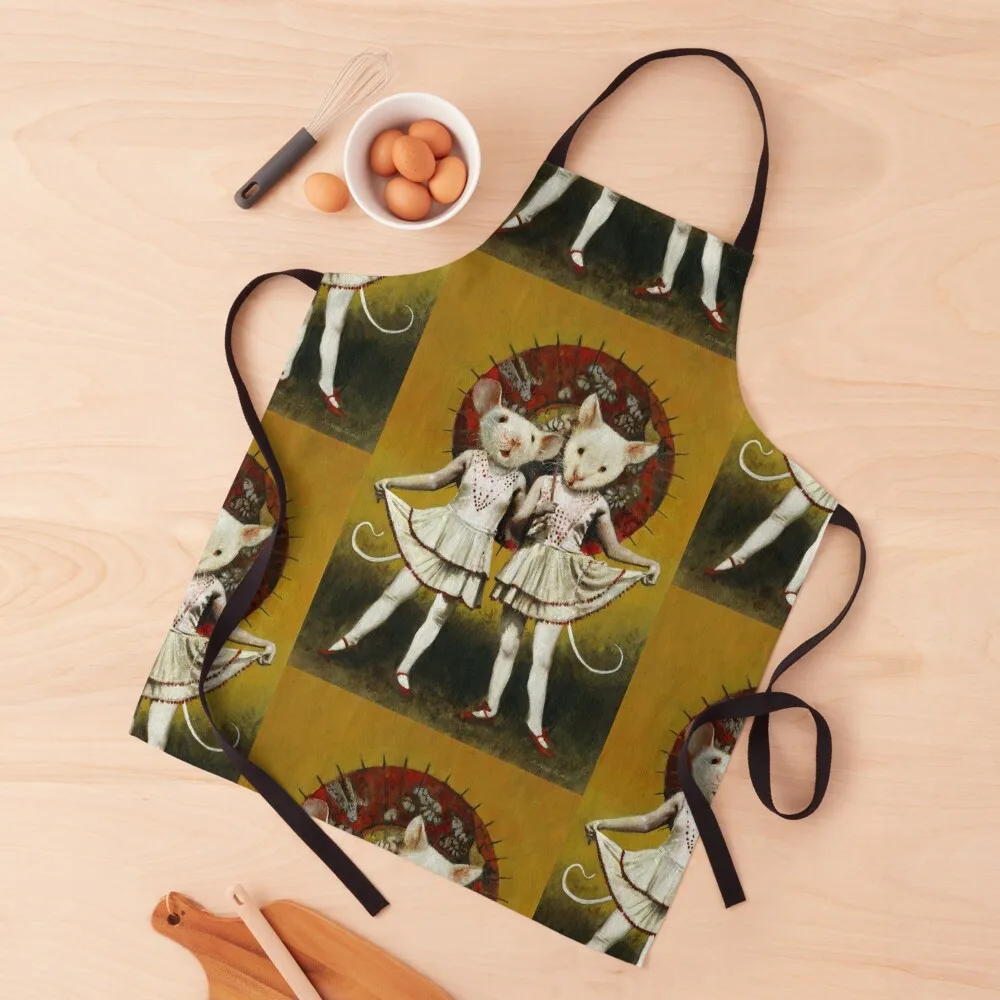

Vintage Theatrical Mice Apron Woman Kitchen Kitchen Items barber men Kitchen New 2022 Year Apron