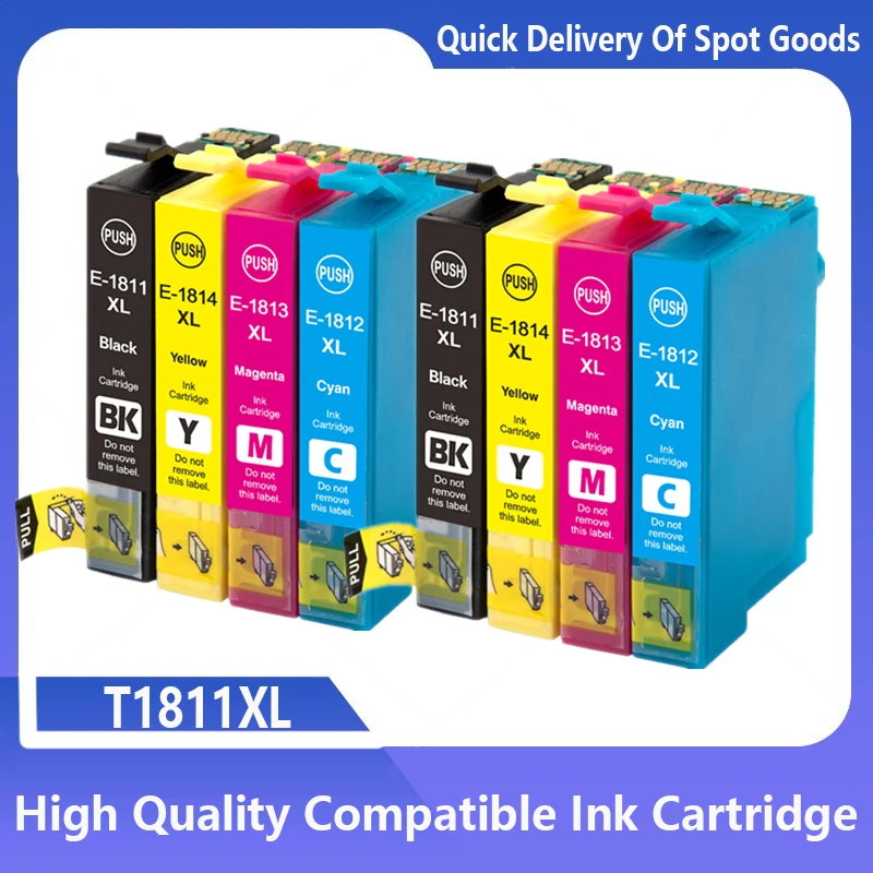 

Compatible Ink Cartridges For EPSON 18XL T1811 T1814 For Epson XP-412 XP-215 XP-315 XP-415 XP-212 XP-33 XP-225 XP-322 Printer