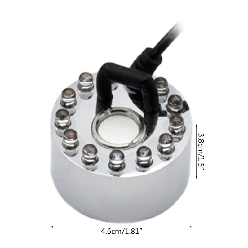 Ultrasonic Maker Generator Fogger Nebulizer Water Fountain Pond 12 LED Atomizer Air Humidifier 6