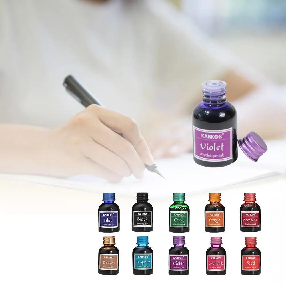 

1 Bottle Pure Colorful 30ml Fountain Pen Ink Refilling Inks Stationery School Student Gift Office Drawing Writing Supplies