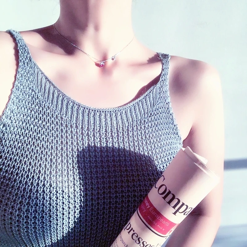 Clavicle Chain Short Girl Heart Retro Red Gift Silver Color Necklace For Women Fashion Jewelry Party Birthday Gift SNE071