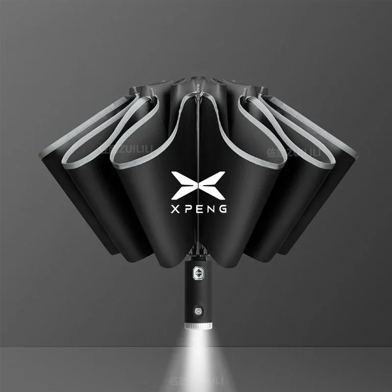 Car Automatic Folding Windproof Sunshade Umbrella car windshield sunshade car logo umbrella For XPENG Xiao Peng P5 P7 G3 G9 N5 F30 H93 BETA Auto Interior Accessories