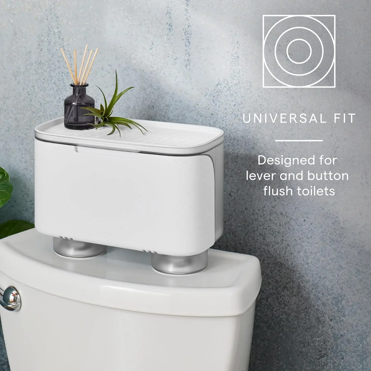 Hideaway Toilet Cabinet, Over The Toilet Bathroom Organizer for Paper Rolls, Wipes and Accessory Storage