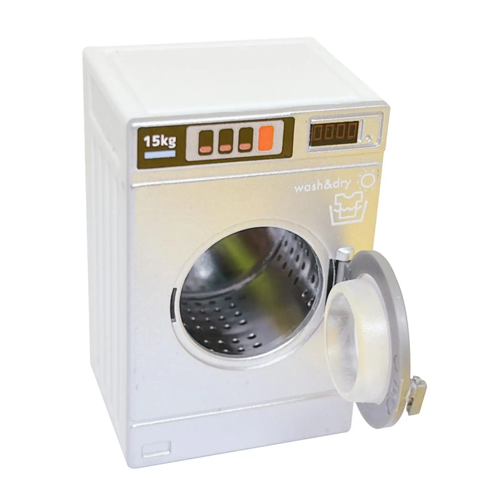 Dolls House Washing Machine 1/12 Toddlers Toy Washing Machine Kids Adults 4