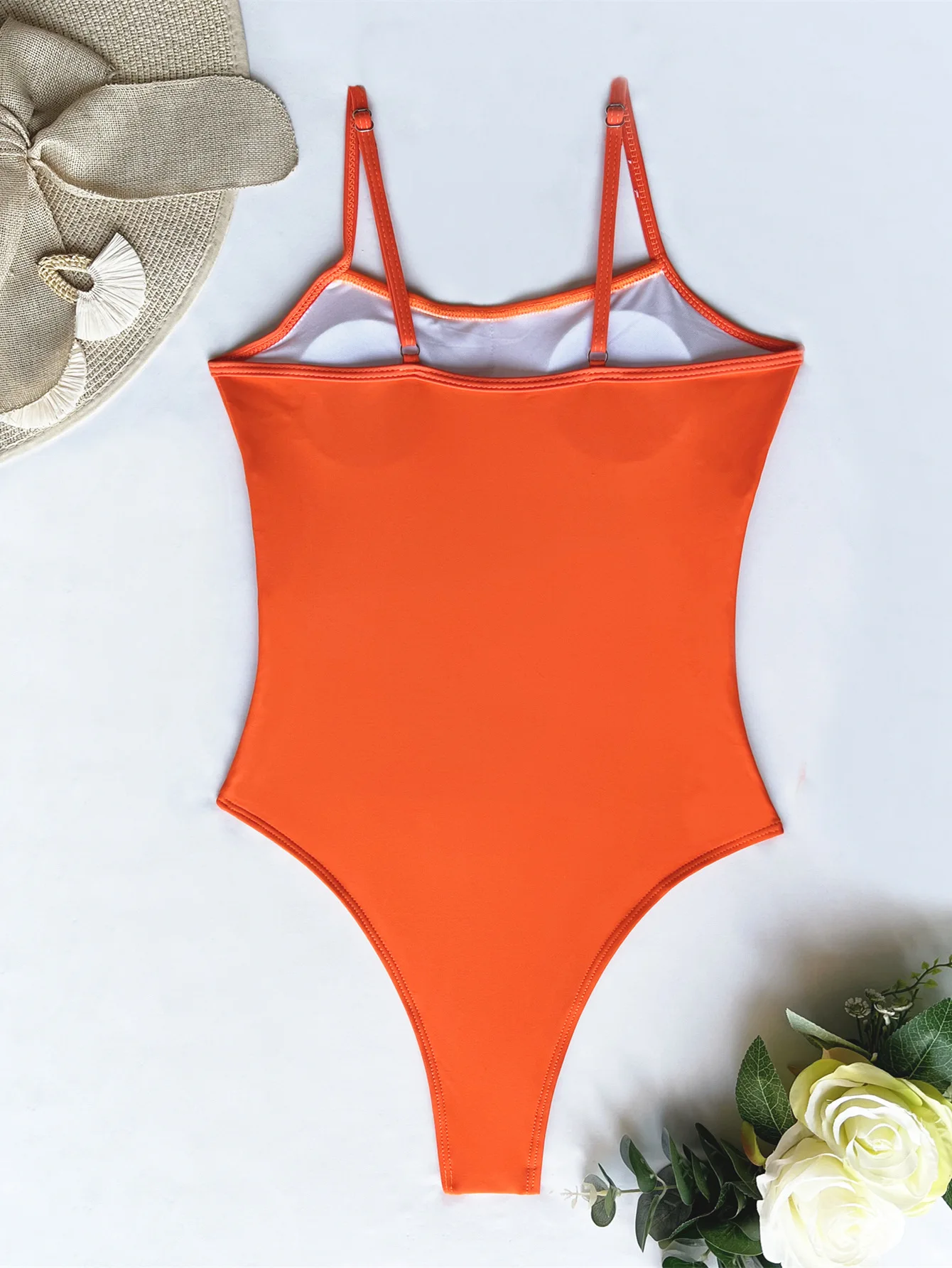 Swimming Suit for Women One-piece Swimsuit Solid Color Sexy Swimsuit Female Hollow Swimsuit Mesh Push Up Bikini Bathing Suits cheeky bikini sets
