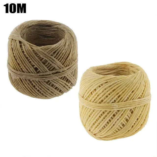 1 Roll ​Beeswax Wick Organic Hemps Wick 33 FT Well Coated Natural Beeswax For DIY Candle Stick Making Votives Tea Lights New 4
