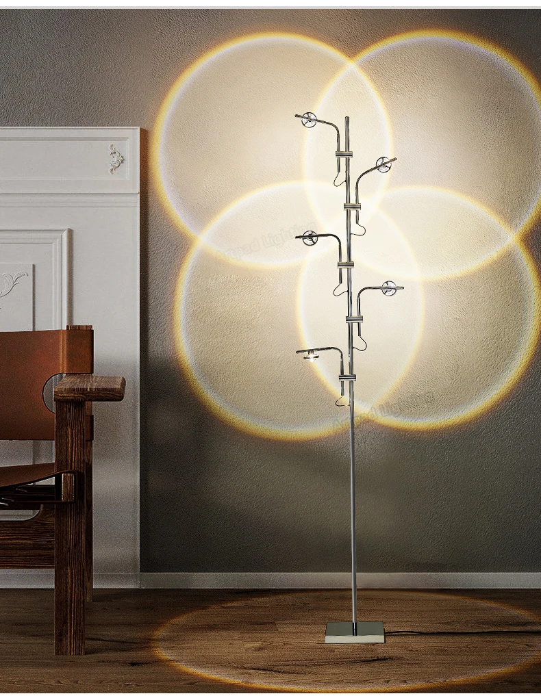 Moderne Projektions-Stehlampe im italienischen Design, Regenbogen-Stehleuchte für Wohnzimmer, Schlafzimmer, Wohnzimmer-Sofa, hohe LED-Stehleuchte – Detail 12